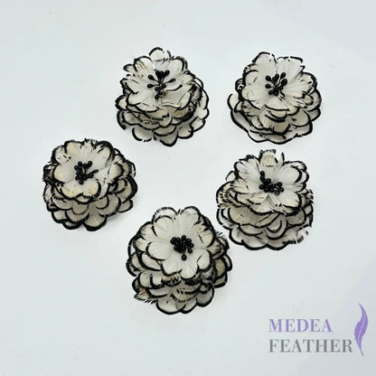 Petite White Lady Amherst Pheasant Feather Flower