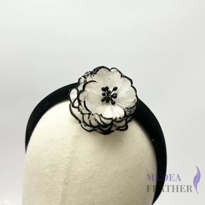 Petite White Lady Amherst Pheasant Feather Flower Natural white