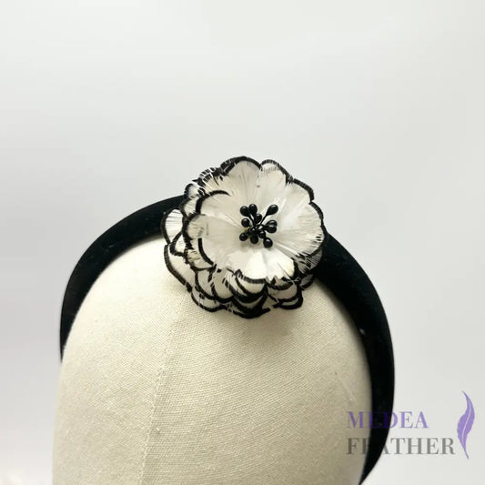 Petite White Lady Amherst Pheasant Feather Flower Natural white