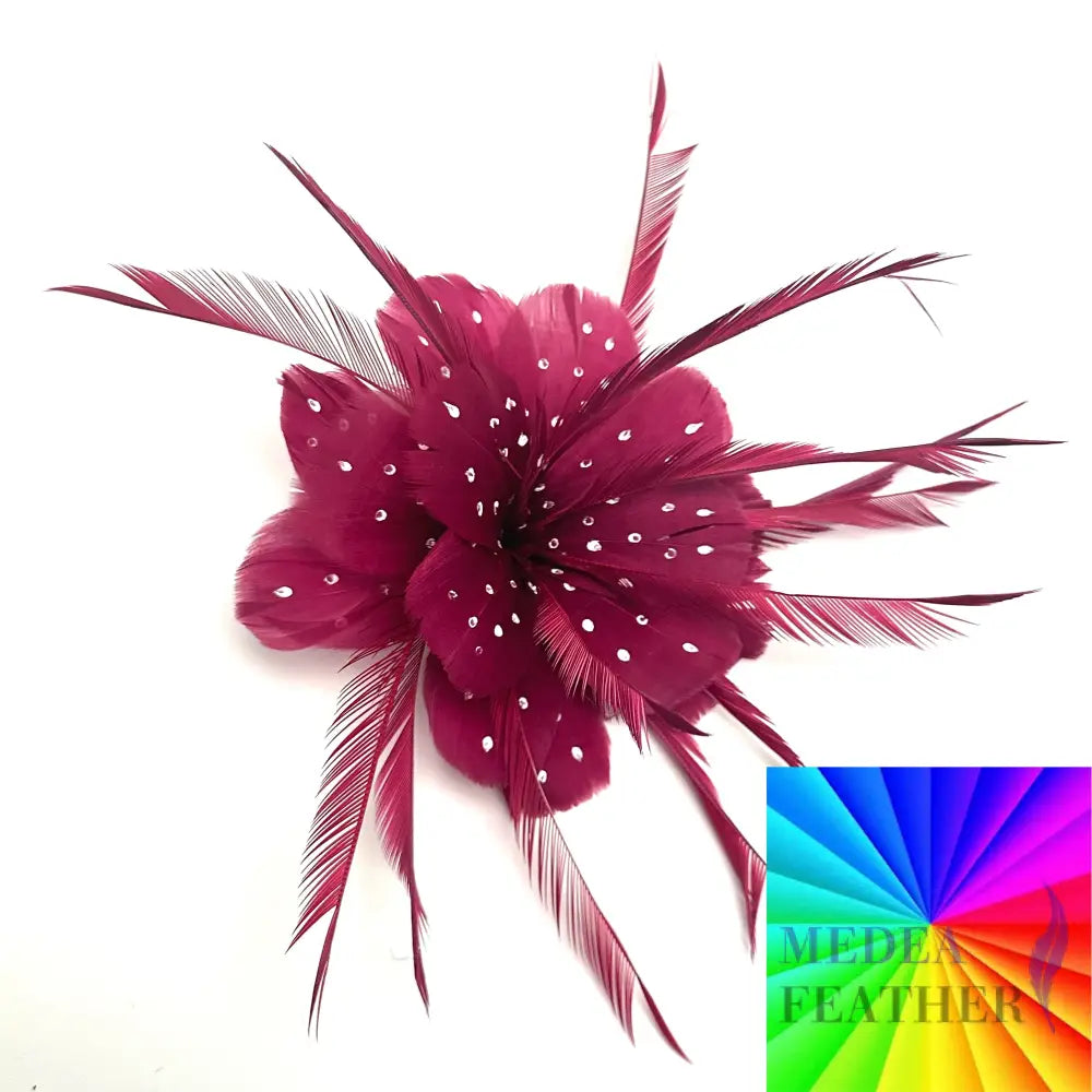 Small Polka Dot Design Goose Feather Flower Custom Please add text below