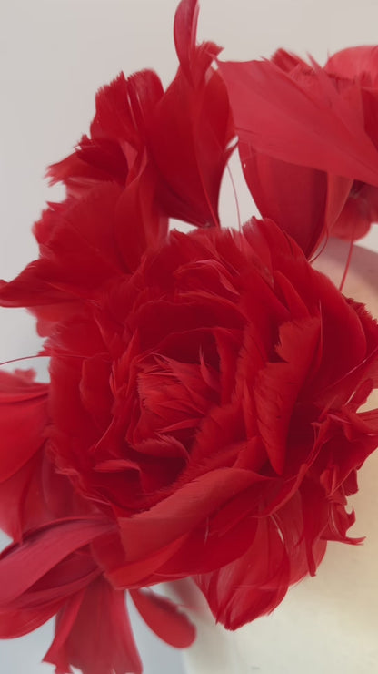 "Valentines Roses"/ Classic Goose Feather Flower Mount
