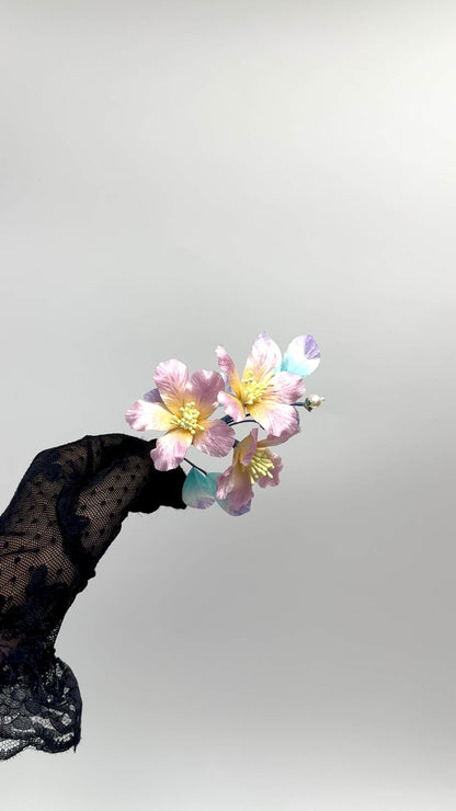 Ronghua Handmade Silk Art | Pink Iris
