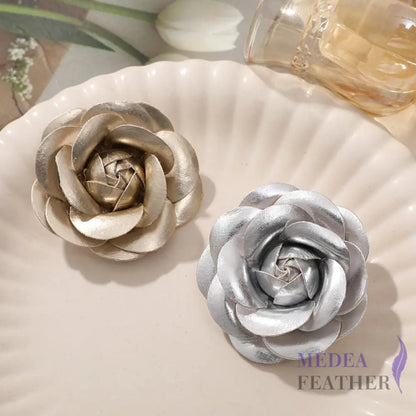 PU Leather Camellia Flower