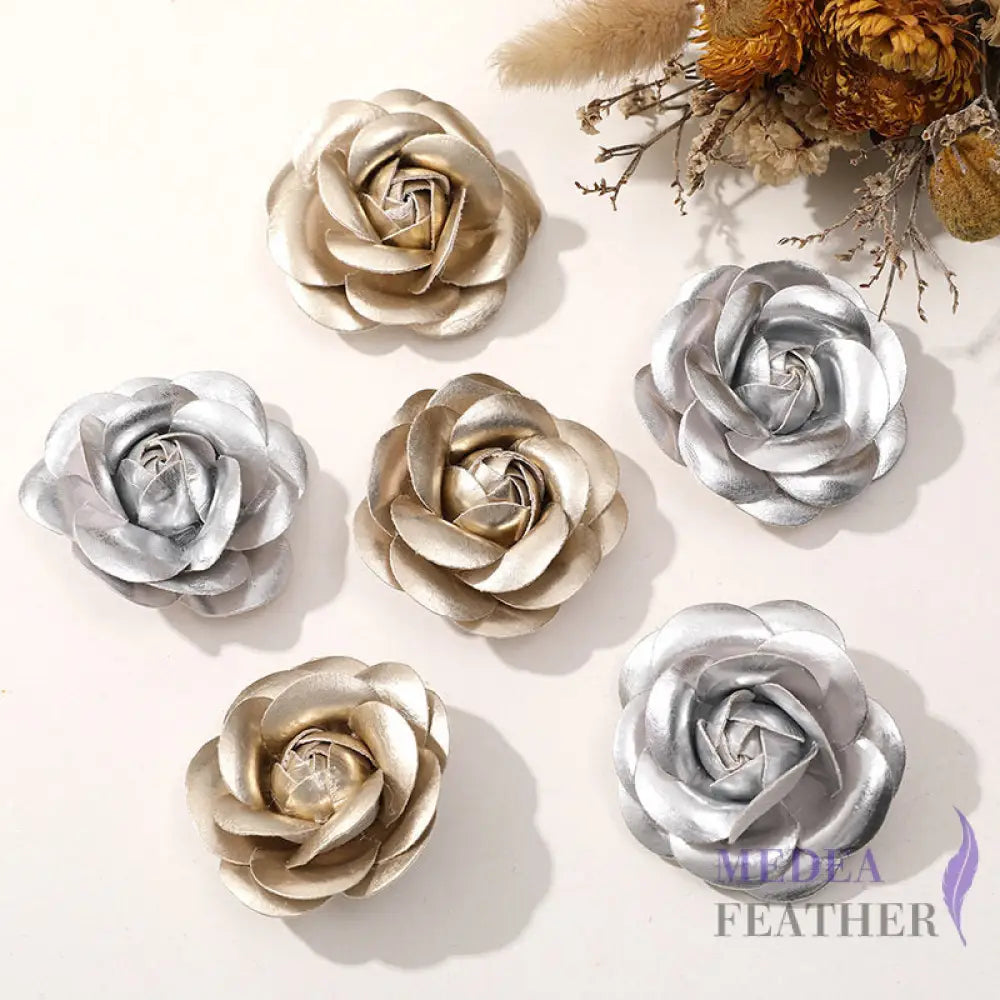 PU Leather Camellia Flower