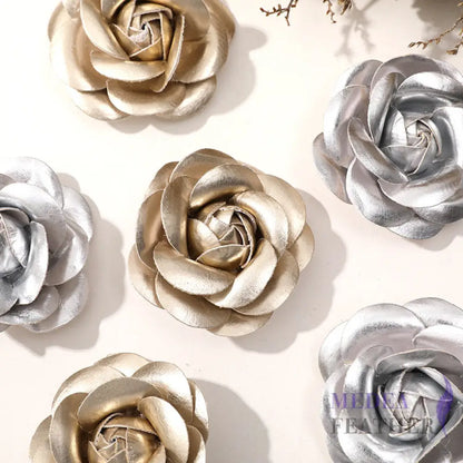 PU Leather Camellia Flower