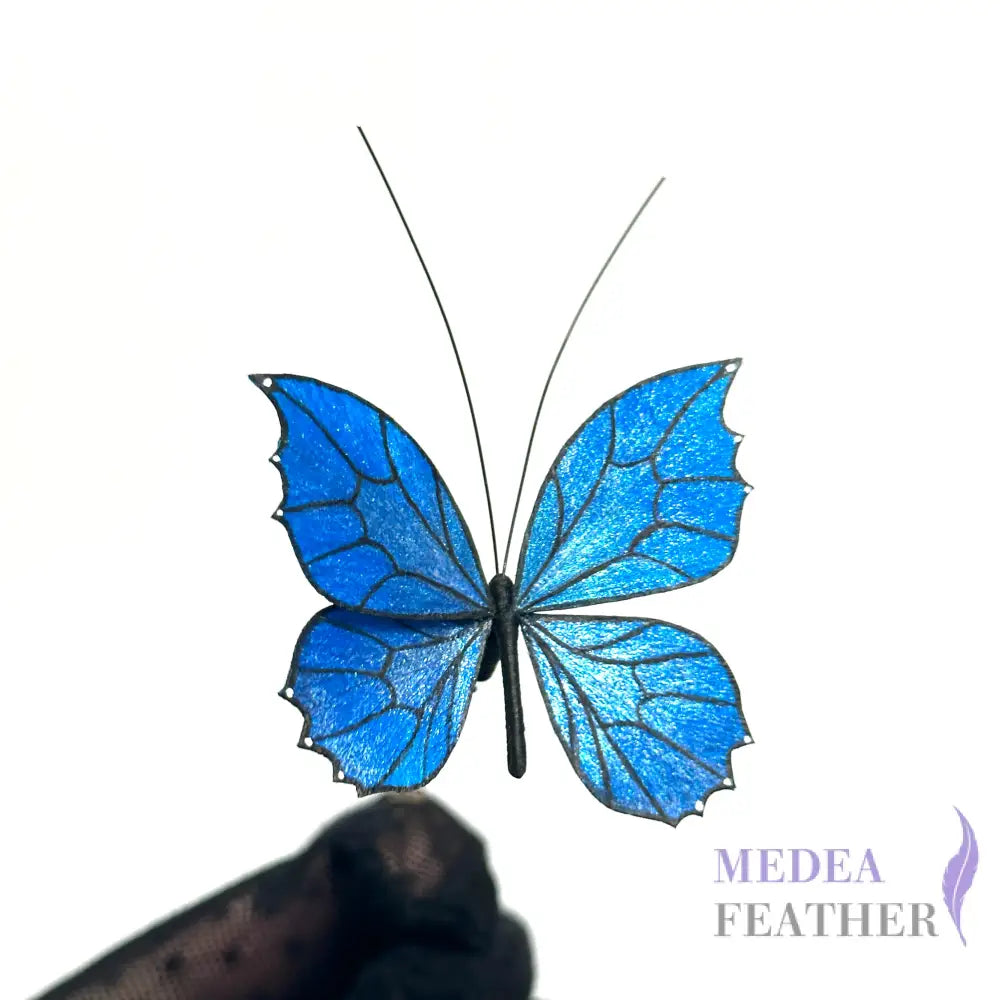 Ronghua Handmade Silk Art | Blue Starry Butterflies
