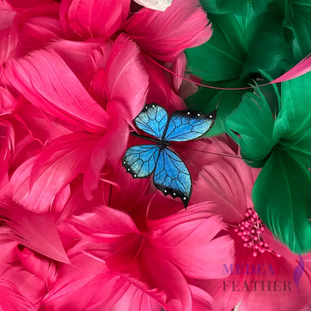 Ronghua Handmade Silk Art | Blue Starry Butterflies