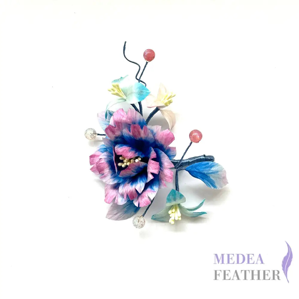 Ronghua Handmade Silk Art | Peony CF03 In stock (blue and purple)