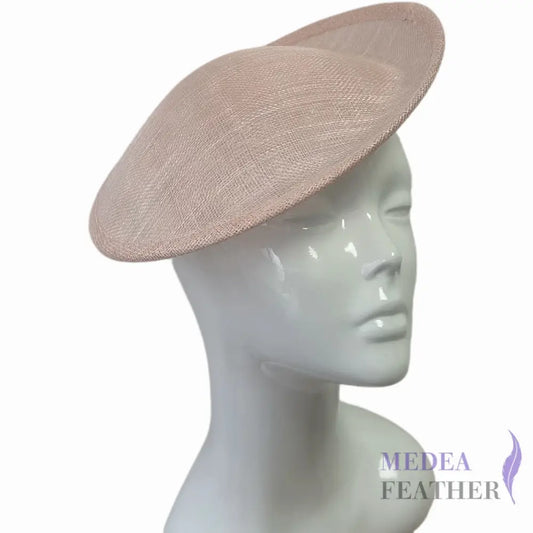 Round Shaped Sinamay Fascinator Hat Base FB139 - #001 Light Pink