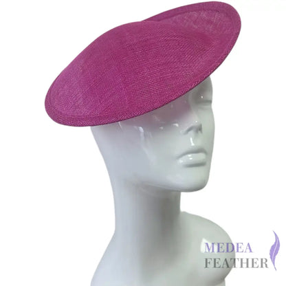 Round Shaped Sinamay Fascinator Hat Base FB139 - #025 Pink