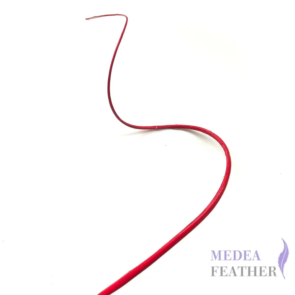 S-Shaped Curved Ostrich Feather Quill - #23 tango red
