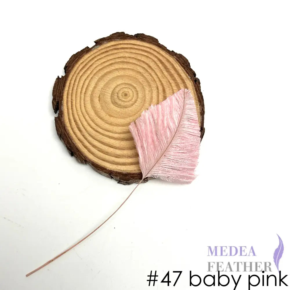 *Sales* 20cm Long Arrowhead Ostrich Feather (1 pack=5 pieces) #47 baby pink