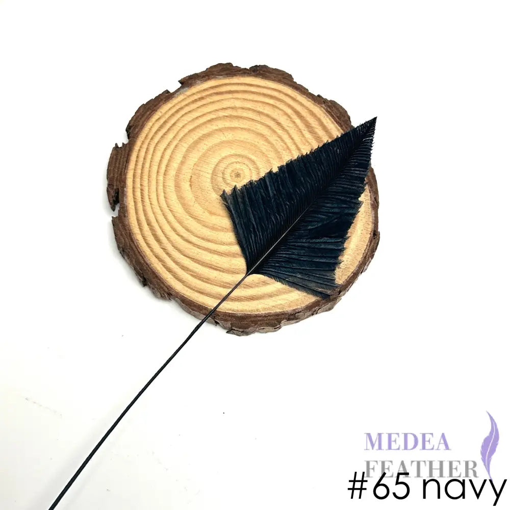 *Sales* 20cm Long Arrowhead Ostrich Feather (1 pack=5 pieces) #65 navy