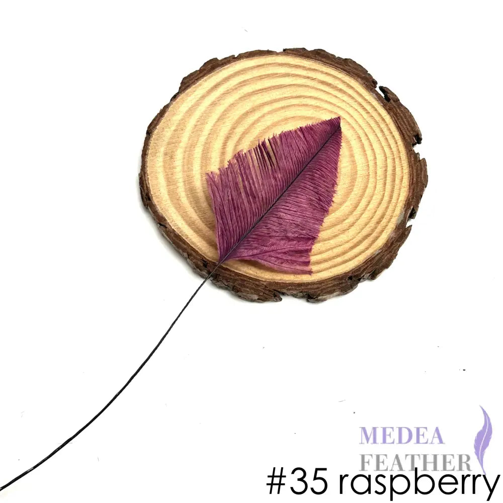 *Sales* 25cm Long Arrowhead Ostrich Feather (1 pack=5 pieces) #35 raspberry radiance