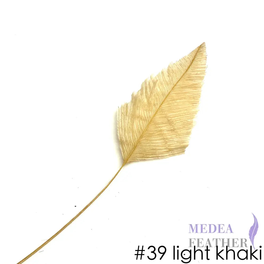 *Sales* 25cm Long Arrowhead Ostrich Feather (1 pack=5 pieces) #39 indian khaki