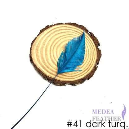 *Sales* 25cm Long Arrowhead Ostrich Feather (1 pack=5 pieces) #41 dark turquoise