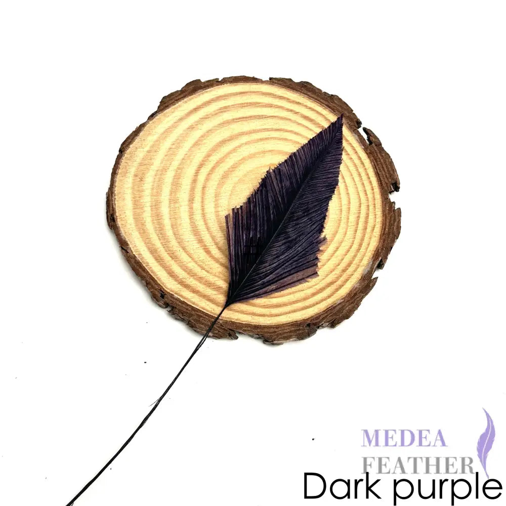 *Sales* 25cm Long Arrowhead Ostrich Feather (1 pack=5 pieces) Dark Purple
