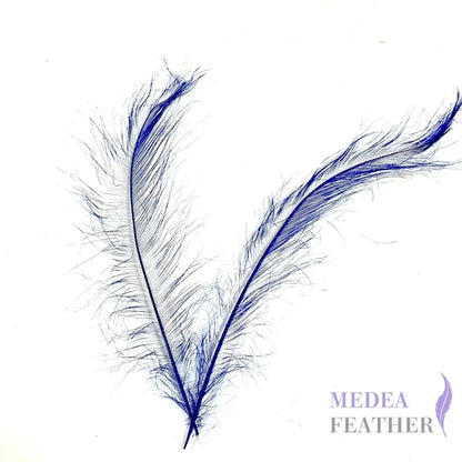 *sales* 30cm Burnt Ostrich Feather Plume Blue