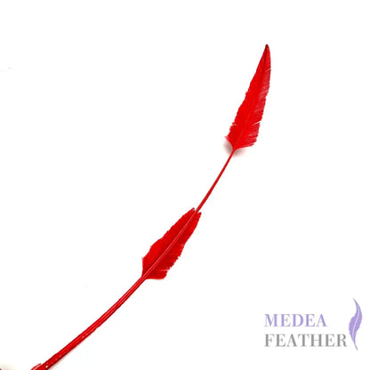 *sales* 50cm Stripped Ostrich Feather Plume Red