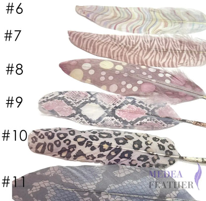 【Sales】Unique Printed Goose feather (1 pack=20 pieces)