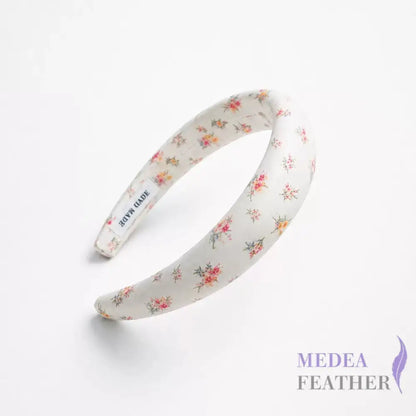 Satin Padded Headband with Misty Floral Print