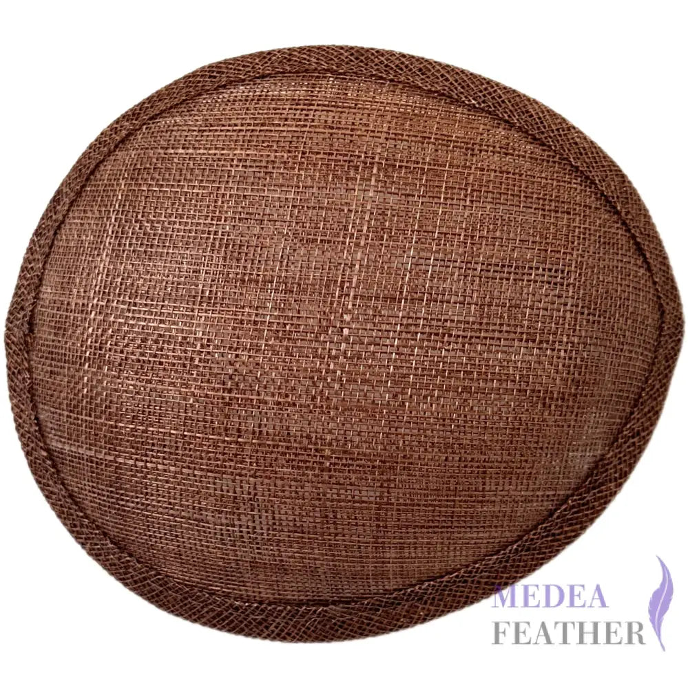 Semi-oval Sinamay Hat Base FB94 #107 Coffee Brown