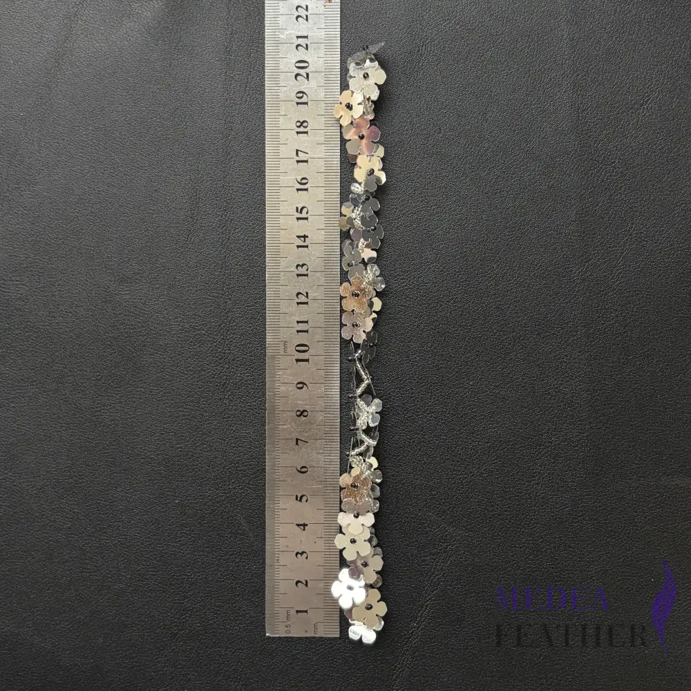 Sequin Flower Tassel Trim