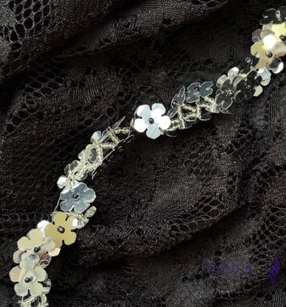 Sequin Flower Tassel Trim