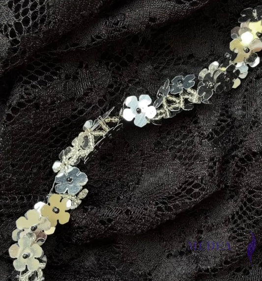 Sequin Flower Tassel Trim