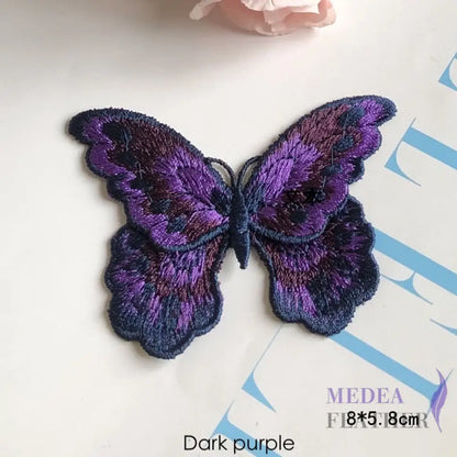 Sewing Butterflies Embroidery Applique EA04 Dark purple