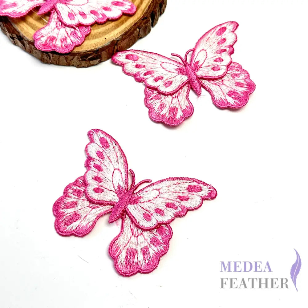 Sewing Butterflies Embroidery Applique EA04 Pink