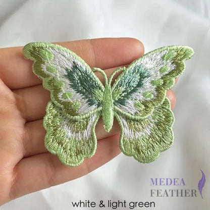 Sewing Butterflies Embroidery Applique EA04 White & light green
