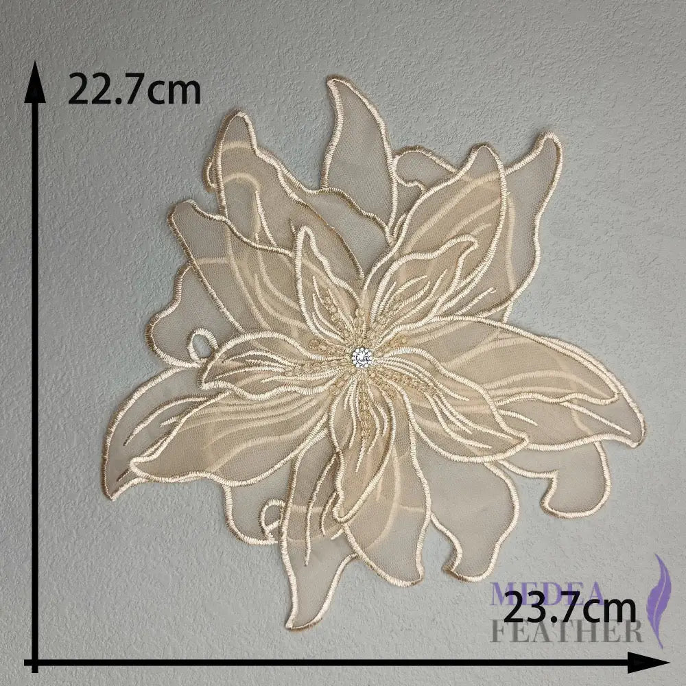Sewing Flower Embroidery Applique EA09 apriot