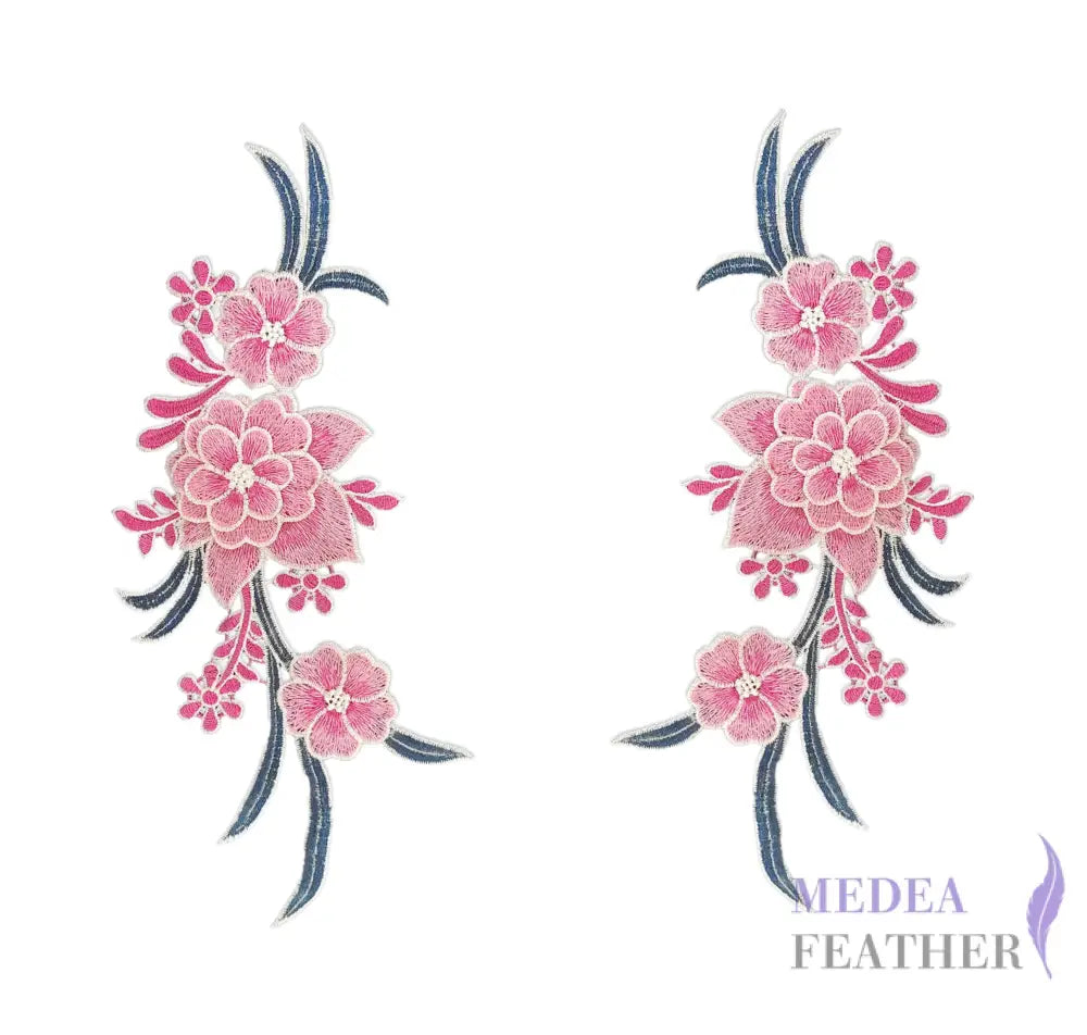 Sewing Flower Embroidery Applique EA18 Pink