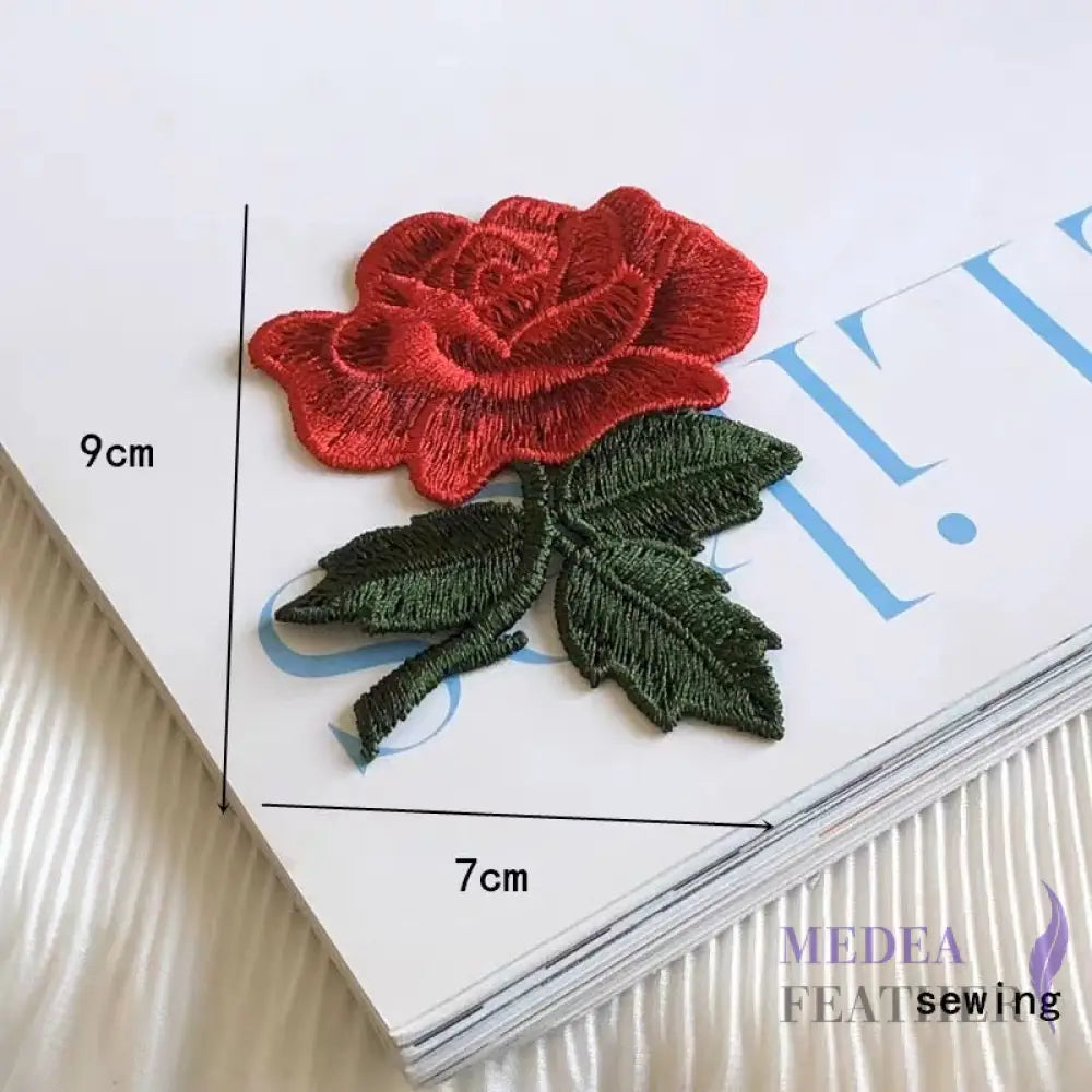 Sewing Rose Embroidery Applique EA05