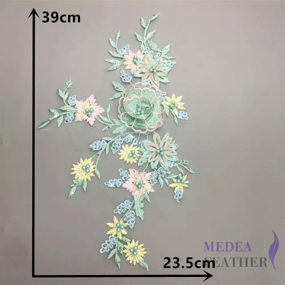 Sewing Sequin Flower Embroidery Applique EA12