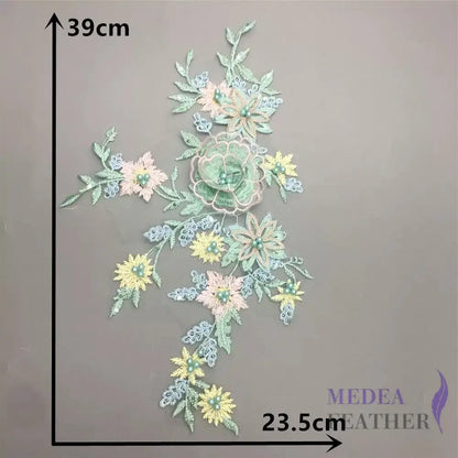 Sewing Sequin Flower Embroidery Applique EA12