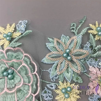 Sewing Sequin Flower Embroidery Applique EA12