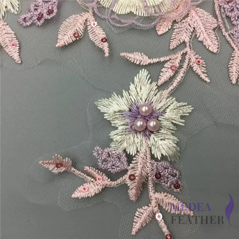 Sewing Sequin Flower Embroidery Applique EA12