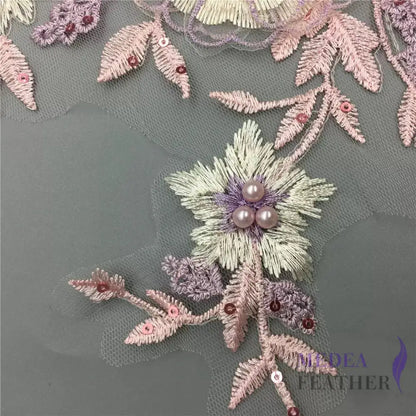 Sewing Sequin Flower Embroidery Applique EA12
