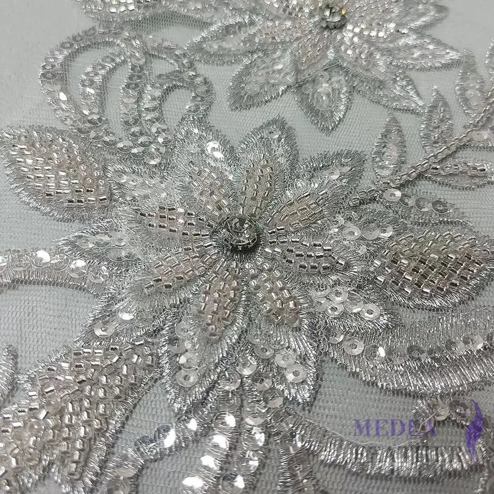 Sewing Sequin Flower Embroidery Applique EA15