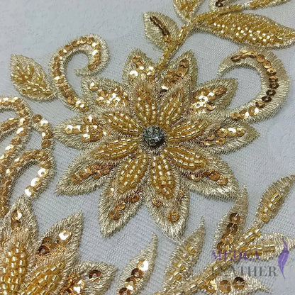 Sewing Sequin Flower Embroidery Applique EA15