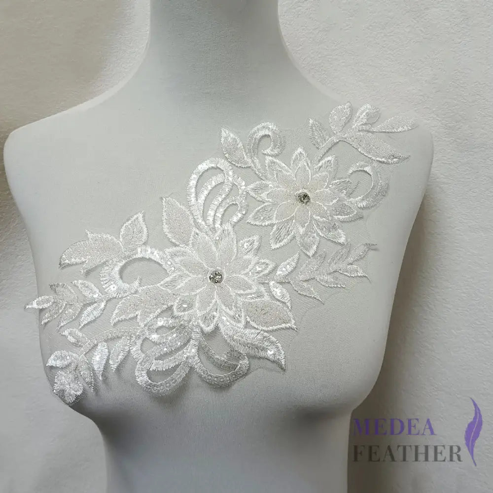 Sewing Sequin Flower Embroidery Applique EA15