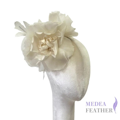 Silk and Organza flower SF03 Ivory