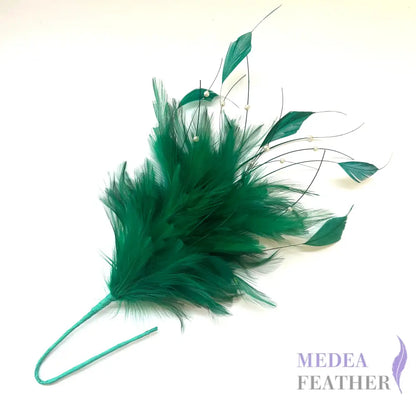 Simple Bead Design Hackle Feather Mount #72 green