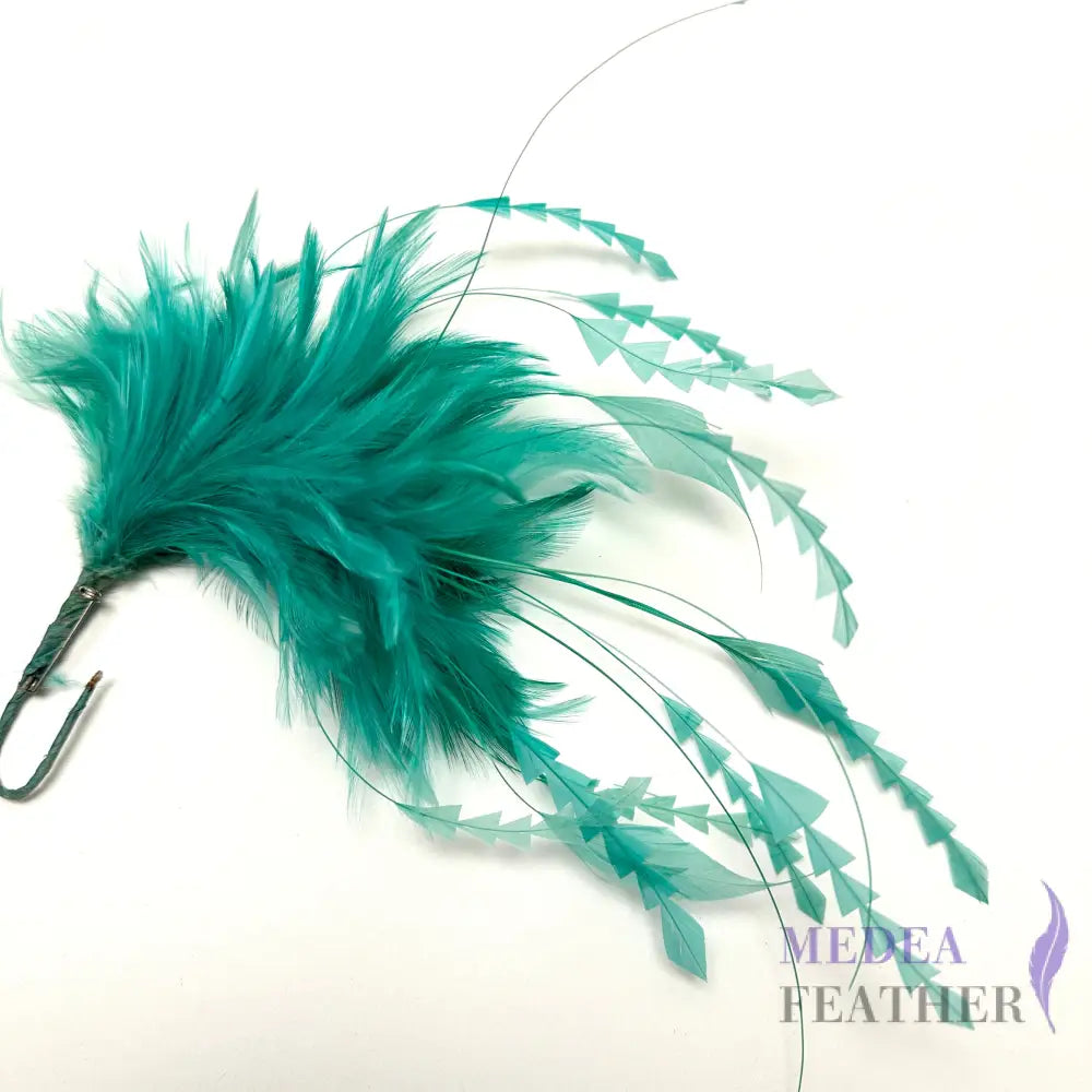 Simple Hackle and Diamond Coque Feather Mount 02 Custom - Please add text below