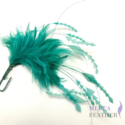Simple Hackle and Diamond Coque Feather Mount 02 Custom - Please add text below