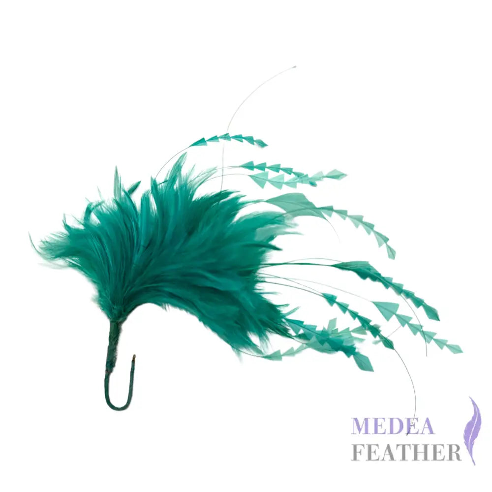 Simple Hackle and Diamond Coque Feather Mount 02 Custom - Please add text below