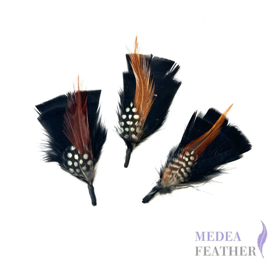Small Black Country Style Feather Hat Mount