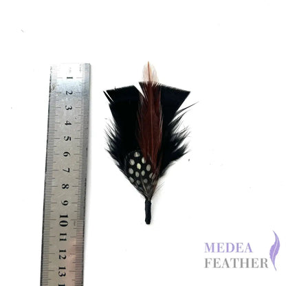 Small Black Country Style Feather Hat Mount